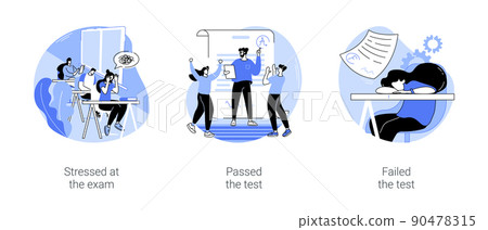 Exams isolated cartoon vector illustrations se Exams isolated cartoon vector illustrations se 90478315