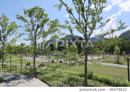 與信州善光寺相鄰的城山公園 與信州善光寺相鄰的城山公園 90478622