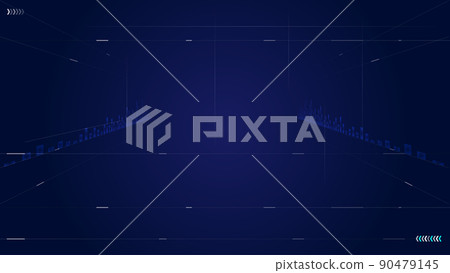 Optical fiber lines abstract technology space sense vector background 90479145