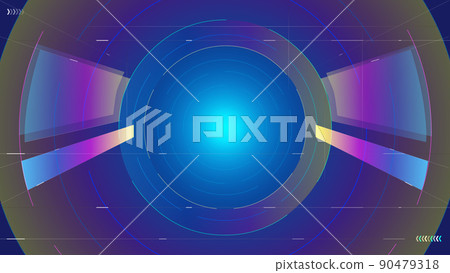The background of the future space technology of the tunnel with the vertical extension of the point, line and plane The background of the future space technology of the tunnel with the vertical extension of the point, line and plane 90479318
