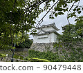Southwest corner turret protected by the moat of Nagoya Castle 90479448