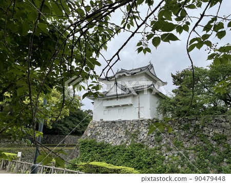 Southwest corner turret protected by the moat of Nagoya Castle Southwest corner turret protected by the moat of Nagoya Castle 90479448