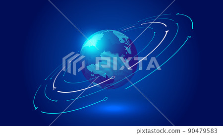 寓言寓言地球建設地球運行寓言全球未來科技創新背景 90479583