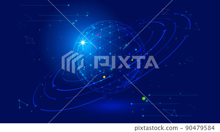 Allegory, Allegory, Earth Construction, Earth Operation, Allegory, Global Future Science and Technology Innovation Background 90479584