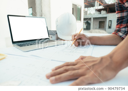 Architectural building design and construction plans. Architectural building design and construction plans. 90479734