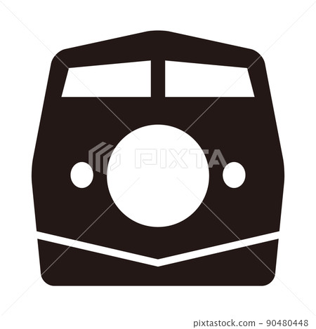 新幹線簡單的前面圖標/白色背景 90480448