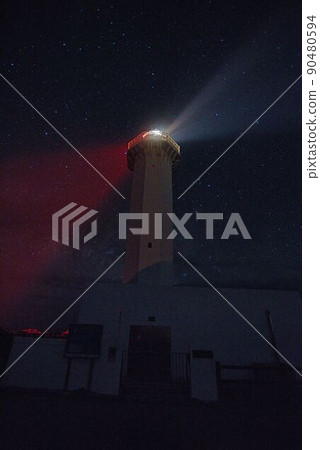 Higashi Heian Nazaki Lighthouse / Milky Way Galaxy 90480594