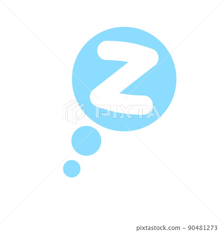 Symbol of sleep. Flying letter Z. Comic book element. 90481273