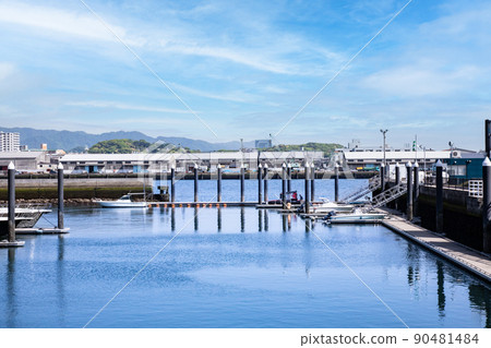 It is a yacht harbor scenery of Yoshishima. It is the scenery near the south Yoshishima town at the mouth of the main river. Hiroshima It is a yacht harbor scenery of Yoshishima. It is the scenery near the south Yoshishima town at the mouth of the main river. Hiroshima 90481484