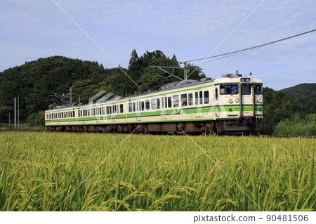 越後線115系列列車接近尾聲 90481506