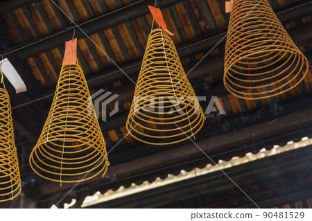 Spiral Incense at Thien Hau Temple in Ho Chi Minh City, Vietnam Spiral Incense at Thien Hau Temple in Ho Chi Minh City, Vietnam 90481529