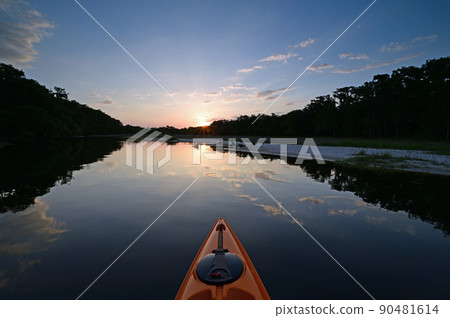 Kayaking on Fisheating Creek near Palmdale, Florida. Kayaking on Fisheating Creek near Palmdale, Florida. 90481614