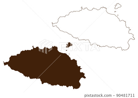 Espanola and Gardner island (Republic of Ecuador, Pacific Ocean, Latin or South America, Galapagos Islands, Archipielago de Colon) map vector illustration, scribble sketch Isla Hood map Espanola and Gardner island (Republic of Ecuador, Pacific Ocean, Latin or South America, Galapagos Islands, Archipielago de Colon) map vector illustration, scribble sketch Isla Hood map 90481711