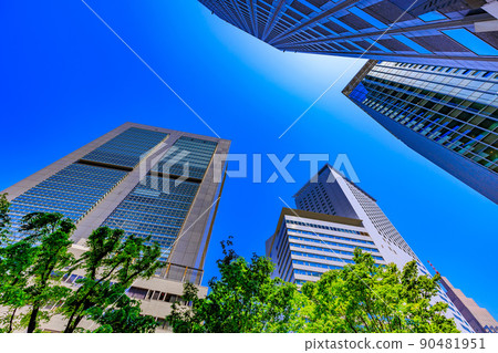 Urban scenery of Yoyogi, Shibuya-ku, Tokyo JR East Headquarters Building and Odakyu Southern Tower Urban scenery of Yoyogi, Shibuya-ku, Tokyo JR East Headquarters Building and Odakyu Southern Tower 90481951