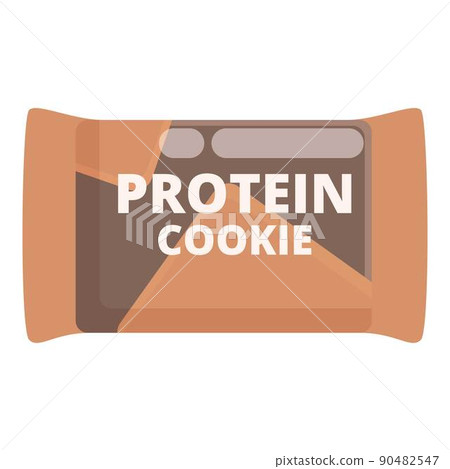 Protein cookie icon cartoon vector. Food vegan. Seed rum 90482547