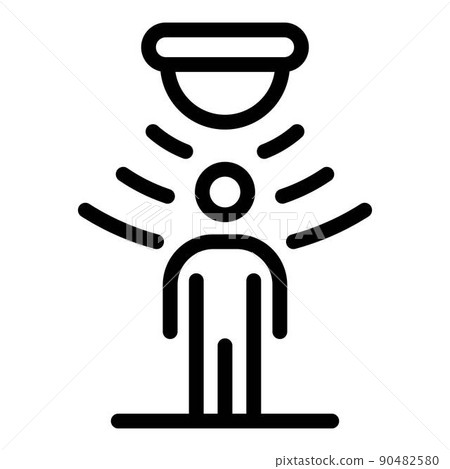 Motion sensor icon, outline style 90482580