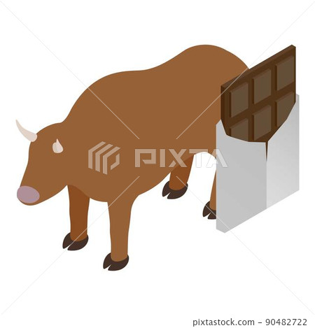 Swiss chocolate icon, isometric style 90482722
