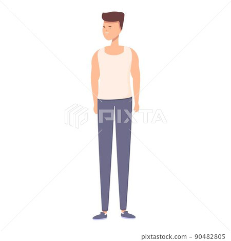 Men workout fashion icon cartoon vector. Gym plus. Sport wear Men workout fashion icon cartoon vector. Gym plus. Sport wear 90482805
