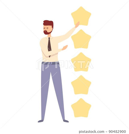 Benchmark stars icon cartoon vector. Financial time. Unit product 90482900