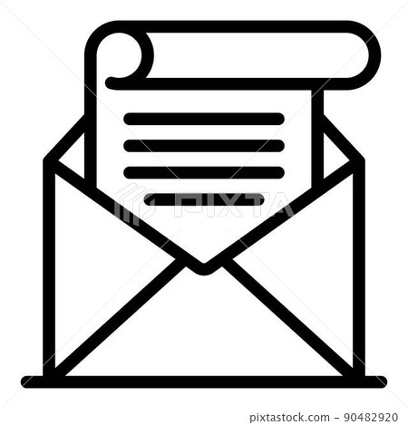 Tv mail icon, outline style Tv mail icon, outline style 90482920