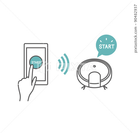 Smart home: Cleaning robot (start cleaning robot) Smart home: Cleaning robot (start cleaning robot) 90482937