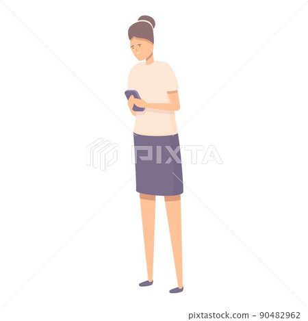 Phone benchmark testing icon cartoon vector. Cost performance. Quality unit Phone benchmark testing icon cartoon vector. Cost performance. Quality unit 90482962