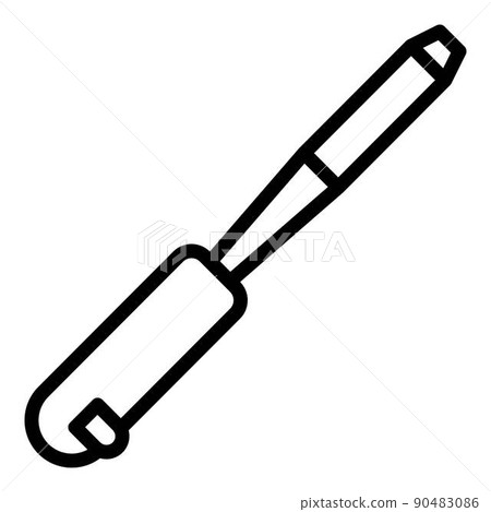 Construction chisel icon, outline style 90483086