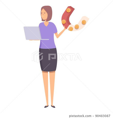 Magnet passive income icon cartoon vector. Work money. Freedom job Magnet passive income icon cartoon vector. Work money. Freedom job 90483087