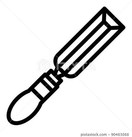 Carving chisel icon, outline style 90483088