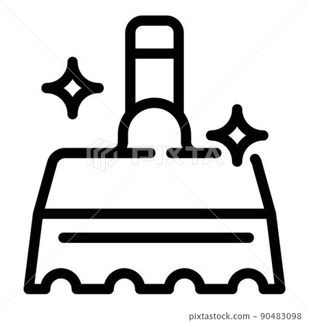 Tile putty knife icon, outline style Tile putty knife icon, outline style 90483098