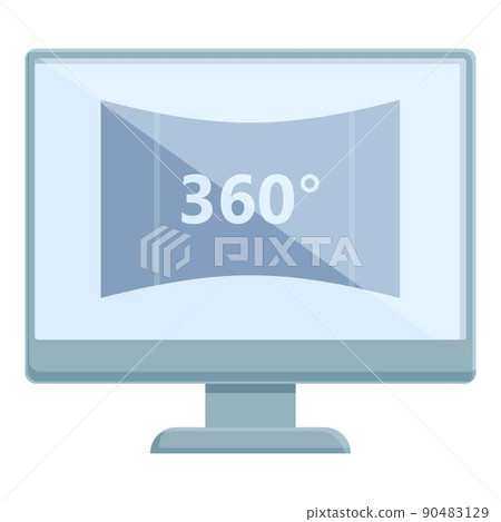 360 online tour icon cartoon vector. Virtual video. Agency home 90483129