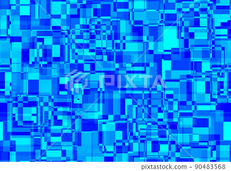 A vivid design that combines blue squares 90483568
