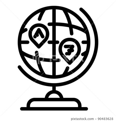Global speech translator icon, outline style Global speech translator icon, outline style 90483628