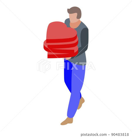 Love addiction icon, isometric style Love addiction icon, isometric style 90483818