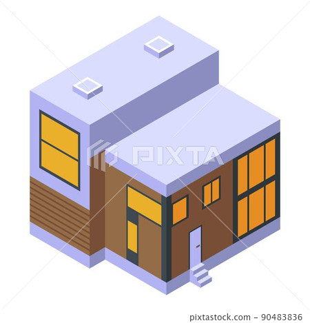 Summer cottage icon, isometric style - Stock Illustration [90483836 ...