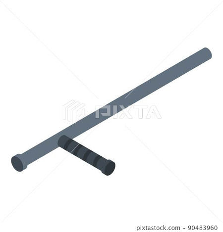Police baton icon, isometric style 90483960