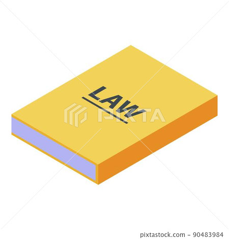 Law book icon, isometric style 90483984