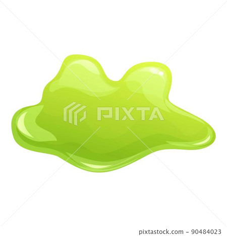 Toxic splash icon cartoon vector. Green slime. Goo liquid 90484023