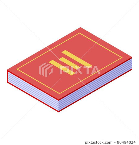 Judge book icon, isometric style Judge book icon, isometric style 90484024