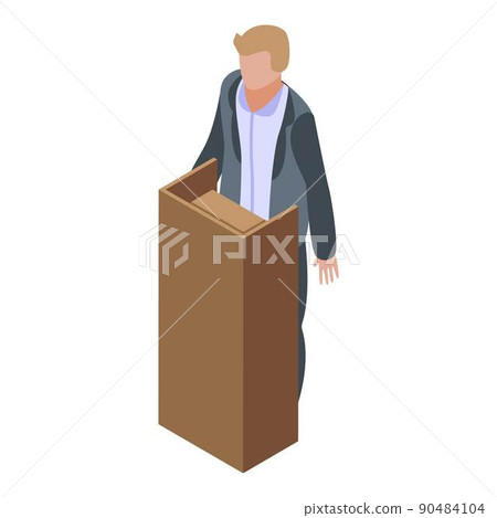 Witness man icon, isometric style Witness man icon, isometric style 90484104