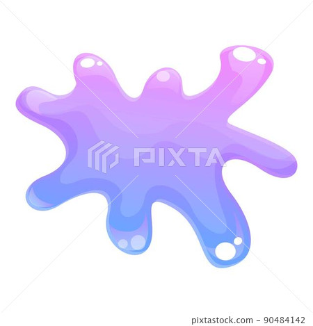 Violet slime icon cartoon vector. Splash drip. Liquid mucus Violet slime icon cartoon vector. Splash drip. Liquid mucus 90484142