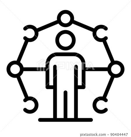 Scheme manager icon, outline style 90484447