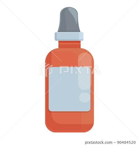 Cream dropper icon cartoon vector. Cosmetic skin. Skincare face 90484520