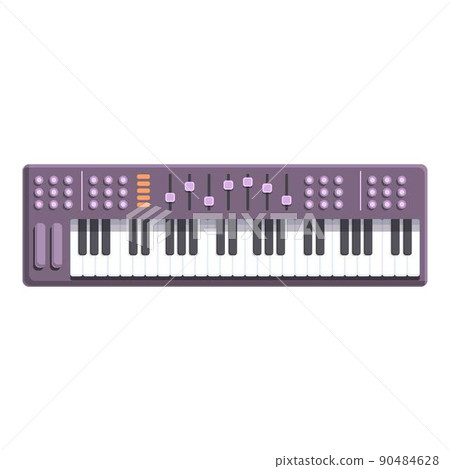 Mixer synthesizer icon cartoon vector. Acid piano. Midi controller Mixer synthesizer icon cartoon vector. Acid piano. Midi controller 90484628
