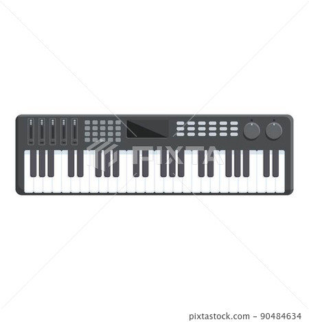 Audio synthesizer icon cartoon vector. Dj music. Electric instrument Audio synthesizer icon cartoon vector. Dj music. Electric instrument 90484634