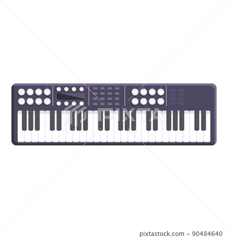 Dj synthesizer icon cartoon vector. Music keyboard. Audio instrument 90484640