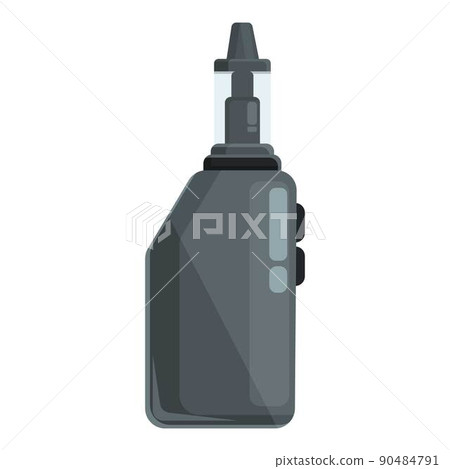 Black vaper icon cartoon vector. Electronic vape. Bottle juice 90484791