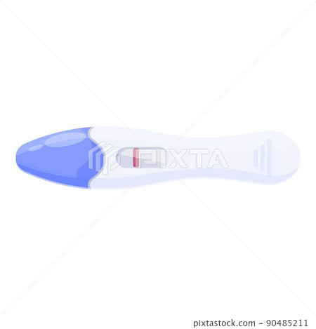 Pack pregnancy icon cartoon vector. Pregnant test. Positive stick 90485211