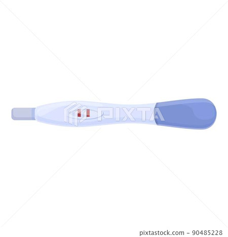 Home pregnant test icon cartoon vector. Positive kit. Urine result 90485228
