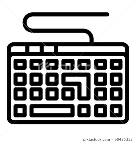 Programming keyboard icon, outline style Programming keyboard icon, outline style 90485332